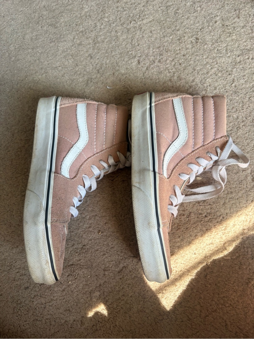 Light Pink High Top Sneakers